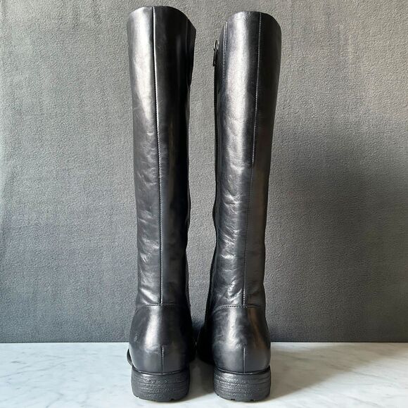Born North Black Leather Knee High Riding Boots in Box - Women's Size 8.5 - Picture 5 of 15
